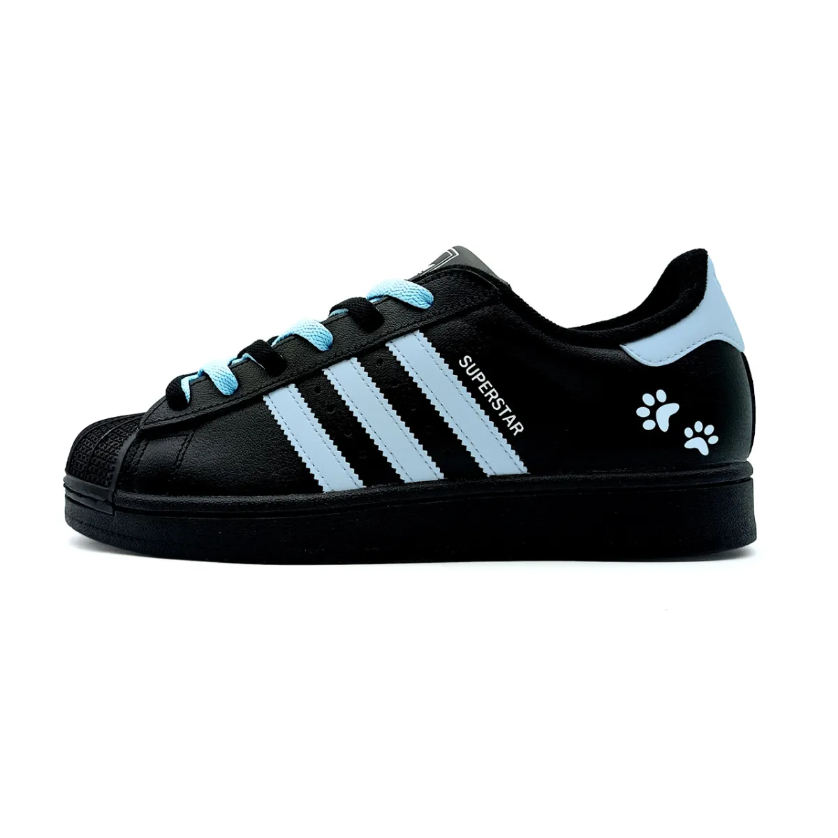Adidas Originals Superstar 2 Low top Skateboard Shoes Women's Black Blue