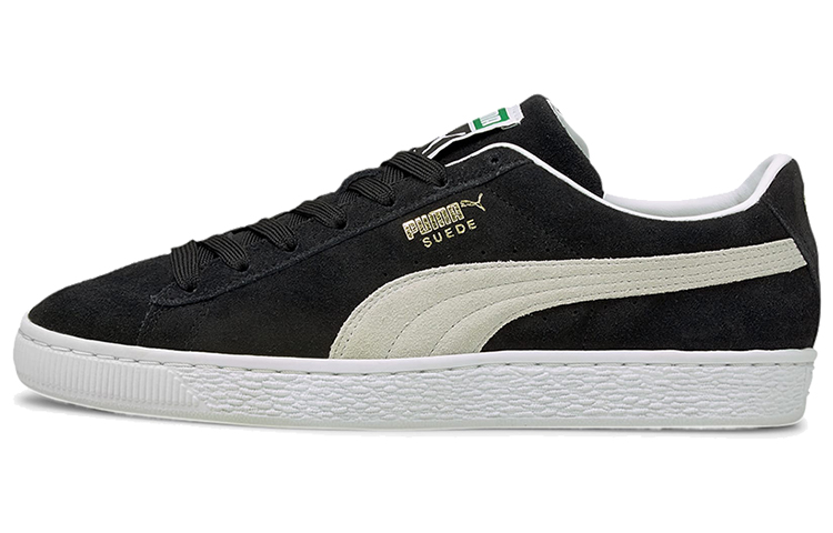 PUMA Puma Suede Classic XXI Gold Camping Logo Low Top панель обувь мужские и женские фасон унисекс черный белый