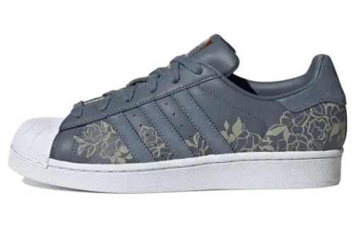 Adidas Originals Superstar Athleisure Abrasion Resistant Coverage Low top Skateboard Shoes Unisex Blue White Gold