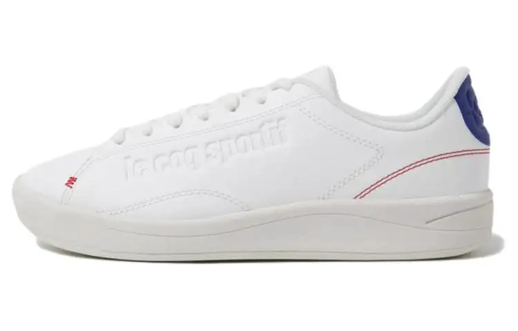 Le Coq Sportif Slip Resistant Abrasion Resistant Low top Skateboard Shoes Unisex White Blue