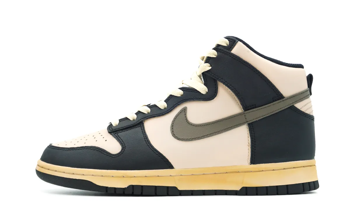 Nike Dunk Slip Resistant Abrasion Resistant High top Skateboard Shoes Men's Black White Blue