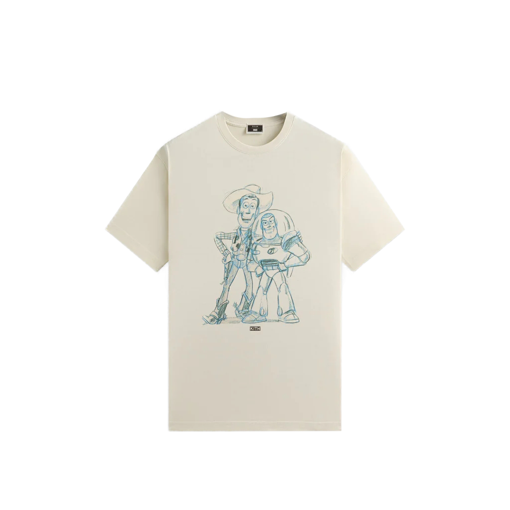 Мужская футболка KITH KITH x Disney/ x Pixar FW25 Toy Story Sketch Vintage T (белая)