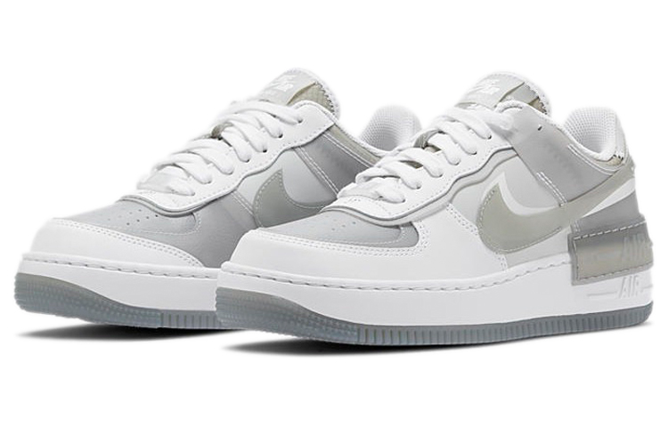 Женские кроссовки Nike Air Force 1 Shadow Particle Grey (серый / белый) — Серыйбелый — фото 3