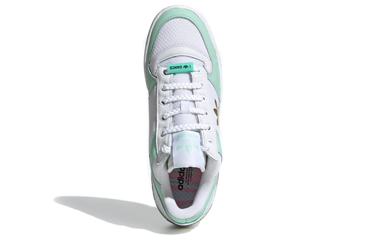Женские кеды adidas originals FORUM Bold I Love Dance (бело-зеленые) — фото 5