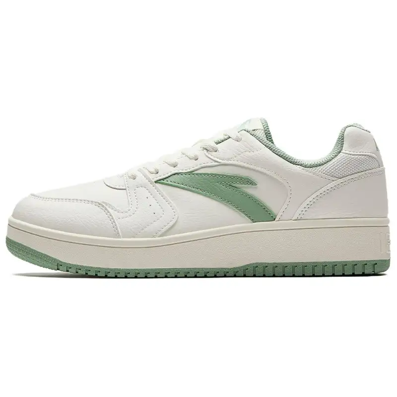 Anta Life Collection Slip Resistant Lightweight Non slip Lightweight Low top Skateboard Shoes Men's White Green