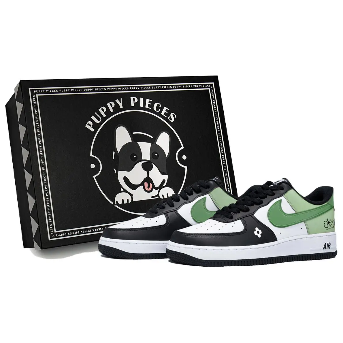 Nike Air Force 1 Puppy Fragment, Special Shoe Box Low top Skateboard Shoes Men's White