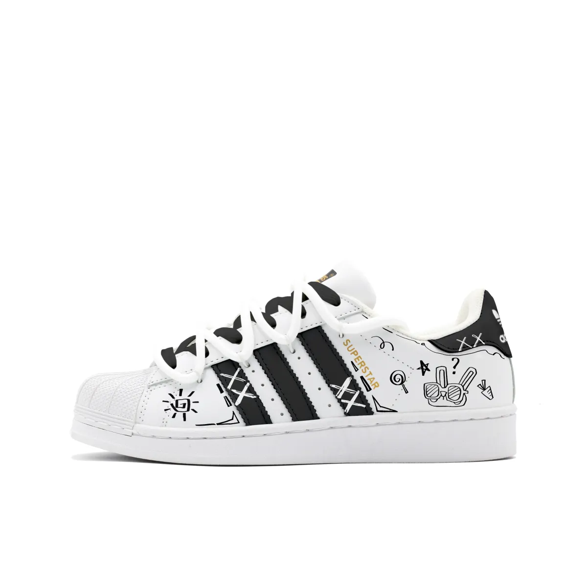 Adidas Originals SUPERSTAR Slip Resistant Abrasion Resistant Low top Skateboard Shoes Unisex Black White
