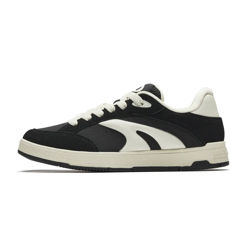Anta Abrasion Resistant Lightweight Wear resistant And Lightweight Low top Skateboard Shoes Men's Black Gray