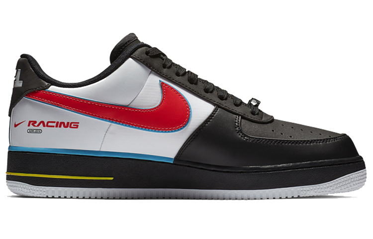 Кеды Nike Air Force 1 07 AS QS (черно-бело-красные) — Чёрный / белый / красный / синий — фото 2