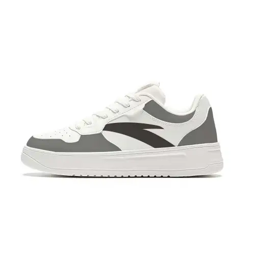 Anta Slip Resistant Abrasion Resistant Slip Resistant Abrasion Resistant Low top Skateboard Shoes Unisex Gray