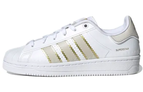 Adidas Originals Superstar OT Tech Wear resistant And Lightweight Low top Skateboard Shoes Women's White Gold