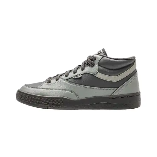 Li Ning Slip Resistant Abrasion Resistant Mid top Skateboard Shoes Unisex Gray