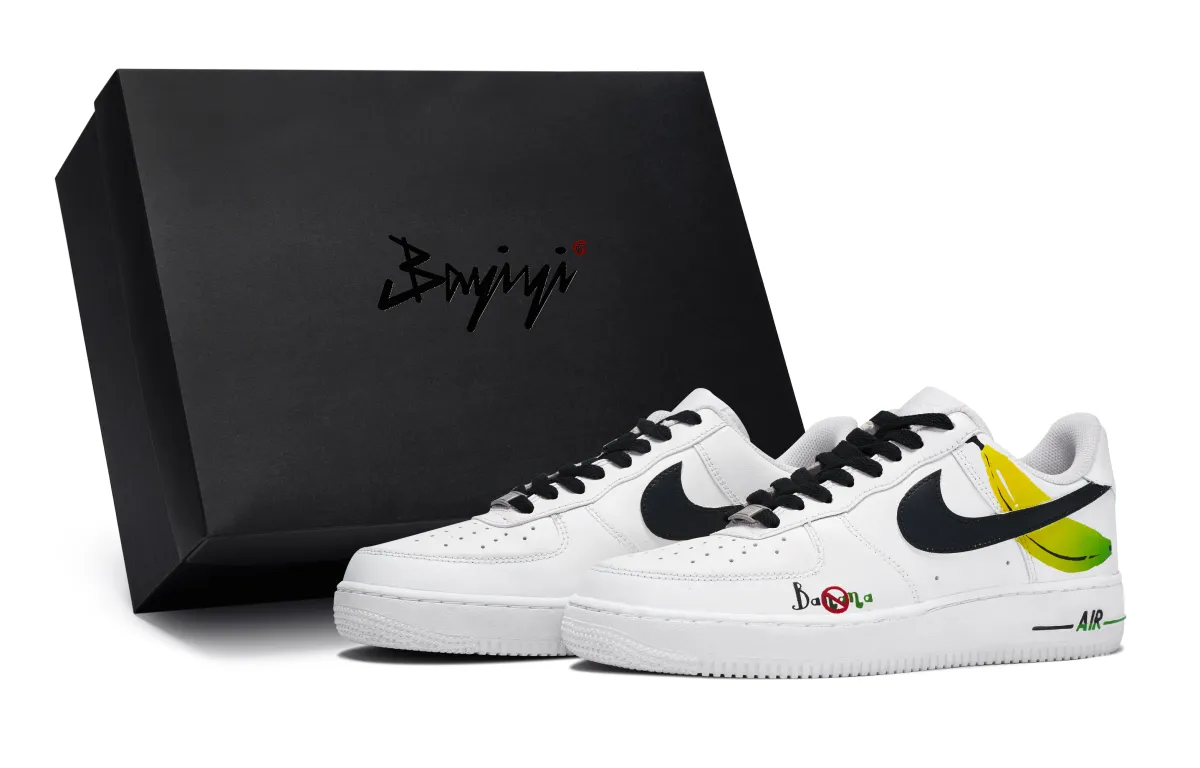 Nike Air Force 1 LOW 811 Manufactured No Banana Green Special Shoe Box Low-Top Skateboard Shoes GS White Yellow Green