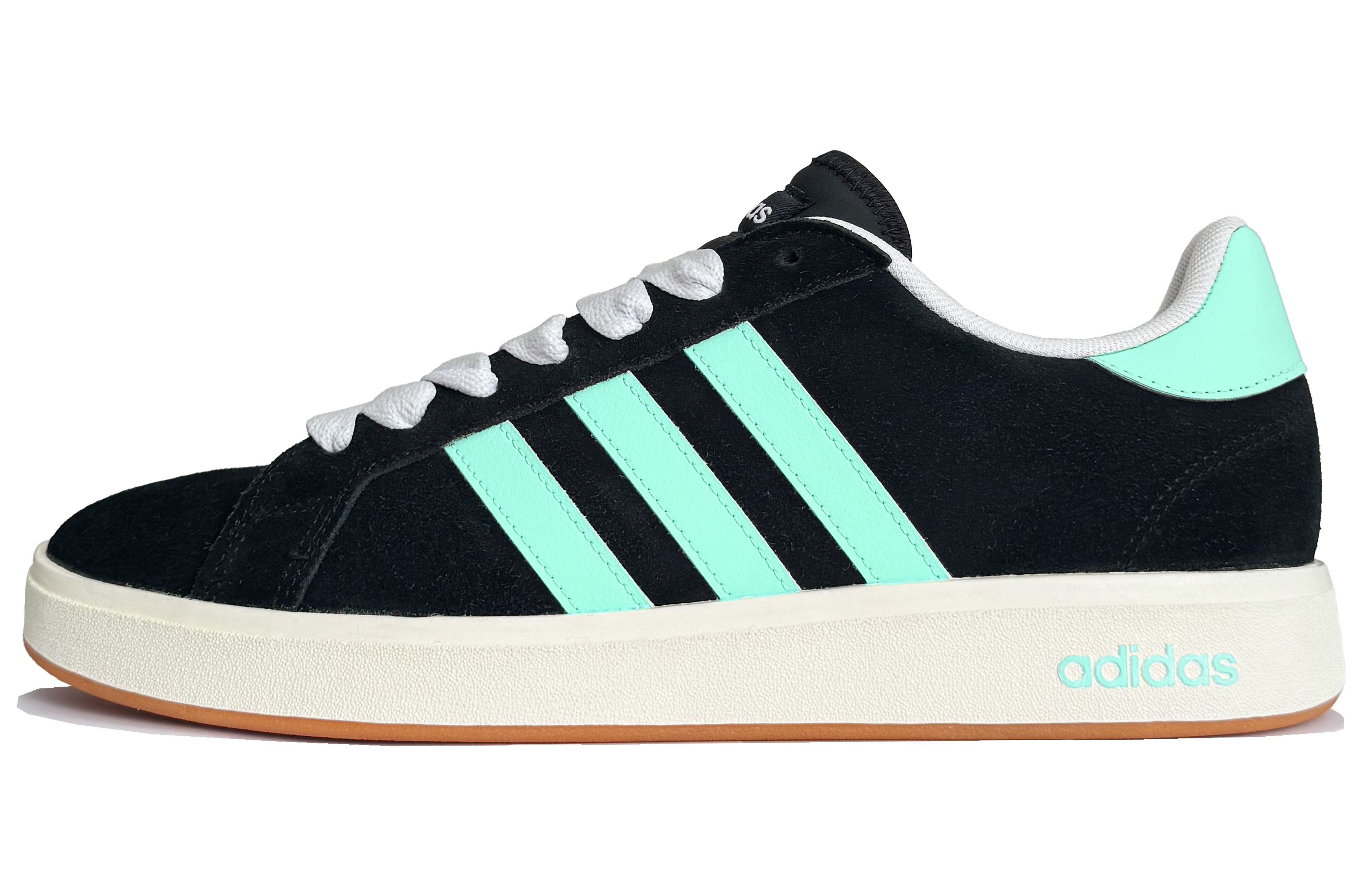 Adidas GRAND COURT Slip Resistant Balance Low top Skateboard Shoes Unisex Black Green