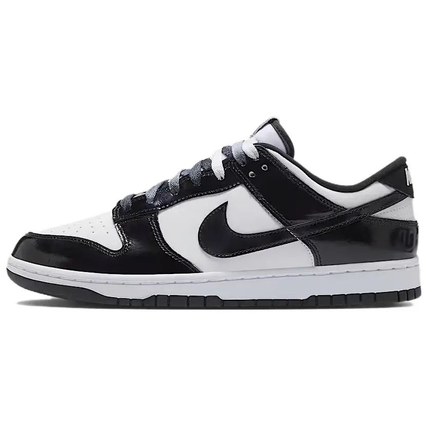 Nike Dunk Slip Resistant Abrasion Resistant Low top Skateboard Shoes Men's White Black