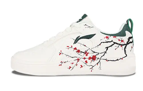 Li Ning Prosperous Era Plum Low top Skateboard Shoes Men's Red White