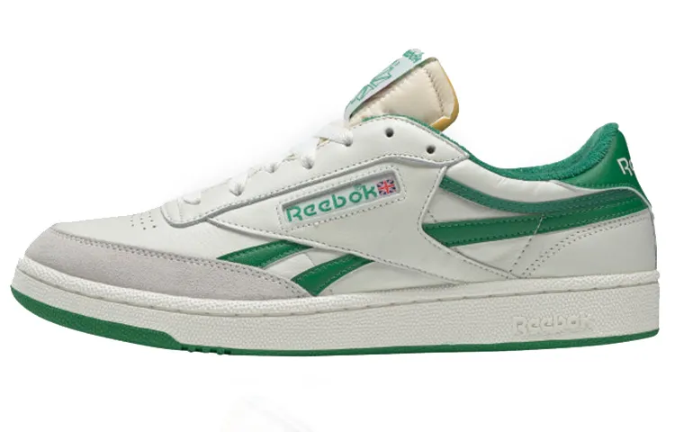 Reebok Revenge Vintage Low top Skateboard Shoes Unisex White And Green Tail