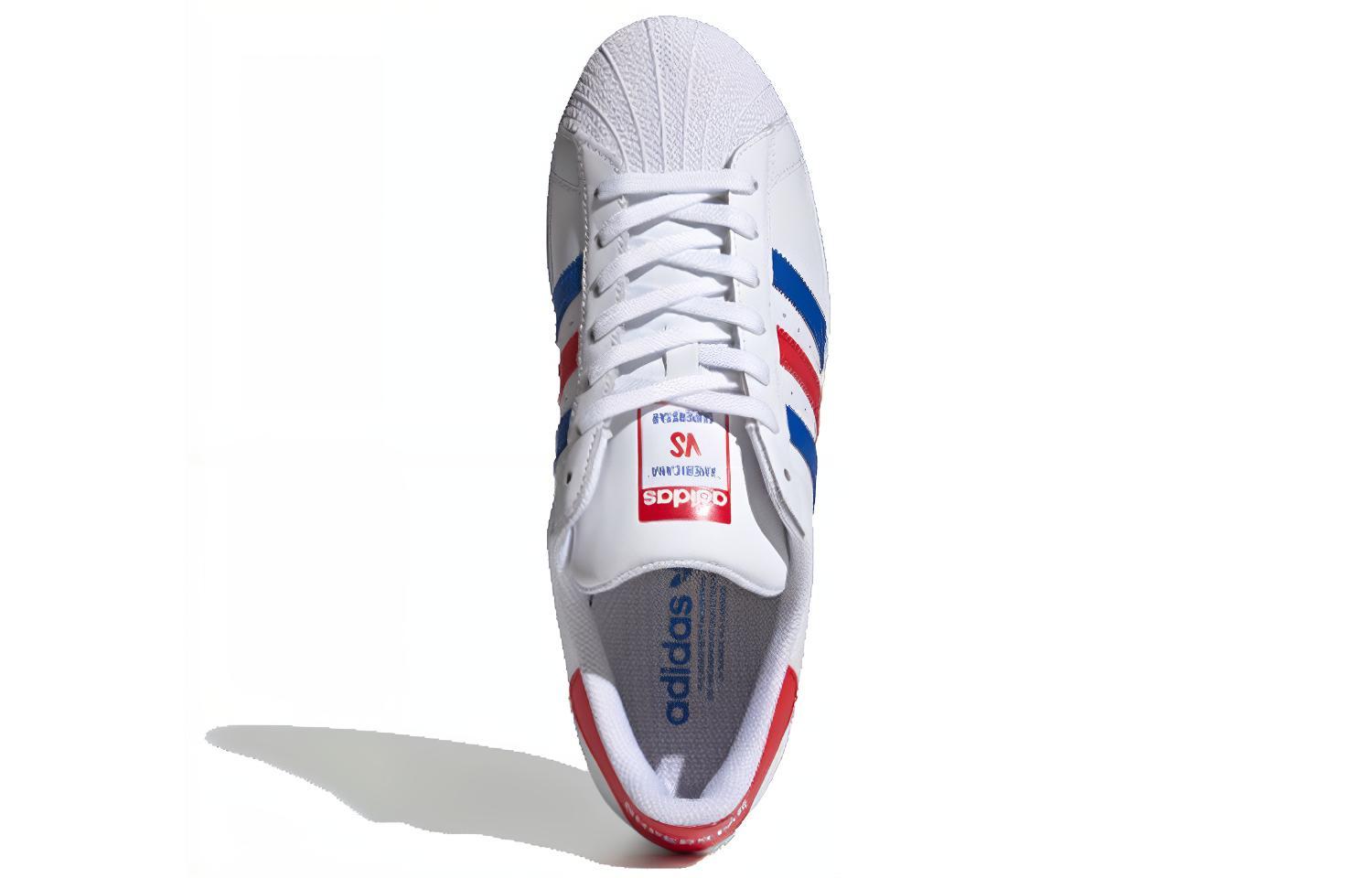 Кеды adidas Originals Superstar (бело-сине-красные) — фото 5