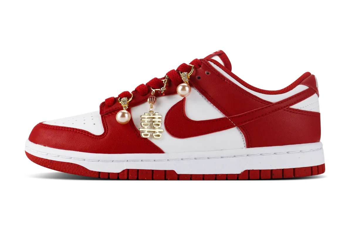 Nike Dunk Abrasion Resistant Abrasion Resistant Low top Skateboard Shoes Unisex Red
