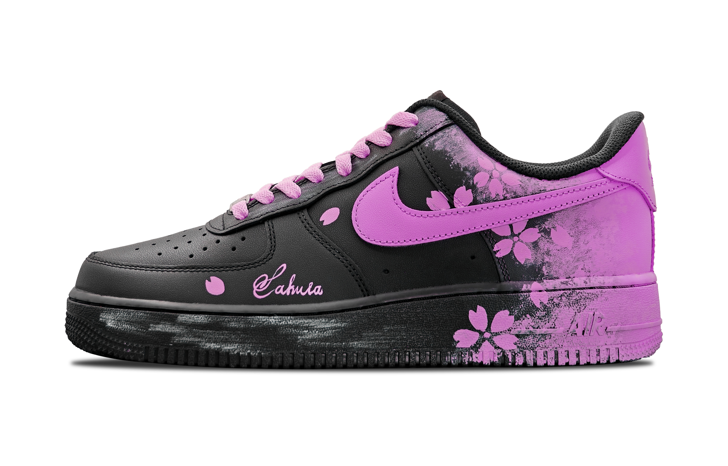 Nike Air Force 1 Coverage Slip Resistant And Abrasion Resistant Low top Skateboard Shoes Unisex Dark Purple