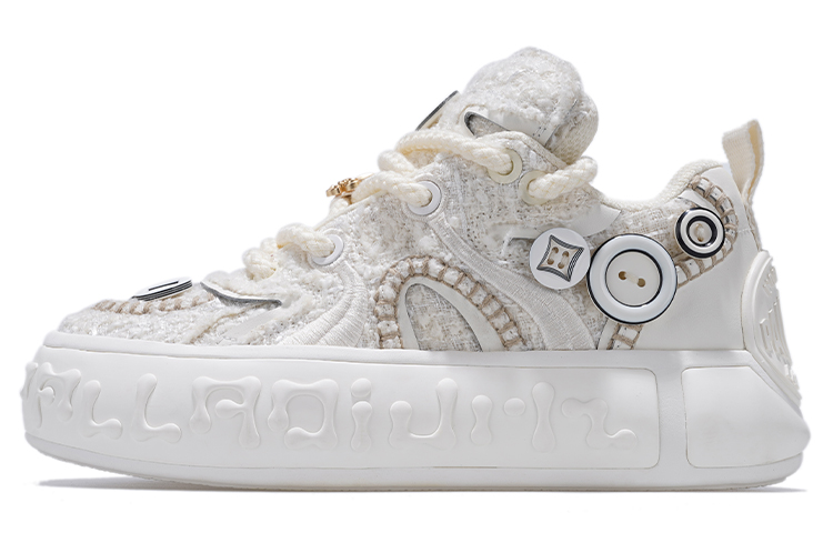Palladium Slip Resistant Low top Skateboard Shoes Unisex White