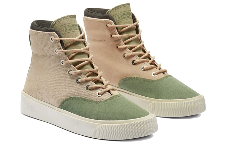 Кеды Converse Skidgrip Jungle Cloth High (оливково-зеленые) — фото 3