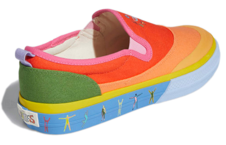 Кеды adidas originals NIZZA Slip-On Pride (разноцветные) — фото 4