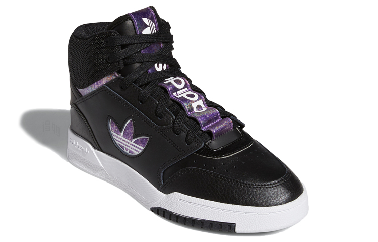 Женские кроссовки adidas originals Drop Step (черно-бело-фиолетовые) — фото 3
