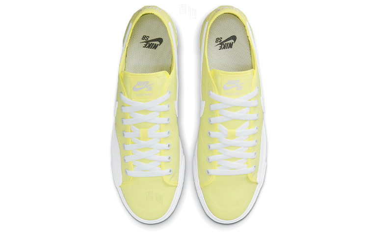 Кеды Nike Blazer sb "light citron" (желто-белые) — Жёлтый / белый — фото 3