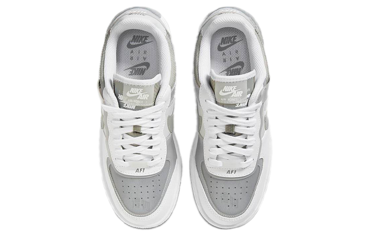 Женские кроссовки Nike Air Force 1 Shadow Particle Grey (серый / белый) — Серыйбелый — фото 4