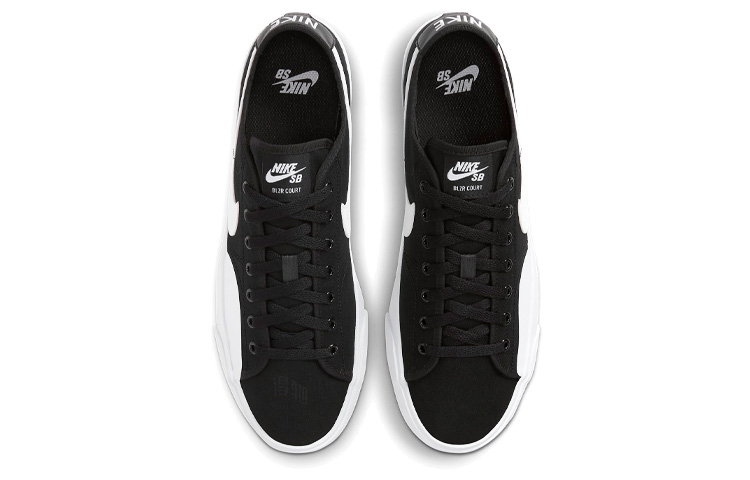 Кеды Nike Blazer SB Court (бело-черные) — Белый / чёрный — фото 4