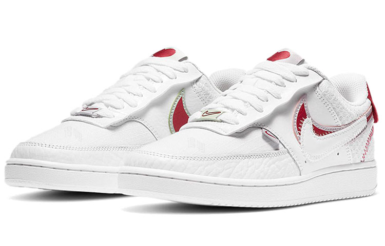 Женские кеды Nike Court Vision 1 (белый / красный) — фото 3