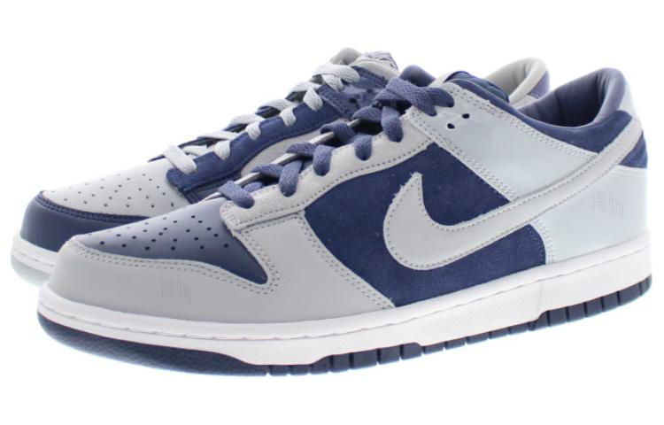 Мужские кроссовки Nike Dunk COJP Mismatched (серо-голубые) — 狼灰/午夜蓝 — фото 2