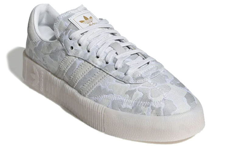 Женские кеды adidas originals Sambarose (бело-камуфляжный) — фото 3