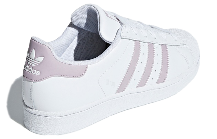 Женские кеды adidas originals Superstar (фиолетово-белые) — фото 4