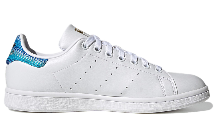 Женские кеды adidas Stan Smith (бело-синие) — фото 2