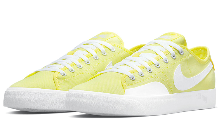 Кеды Nike Blazer sb "light citron" (желто-белые) — Жёлтый / белый — фото 2