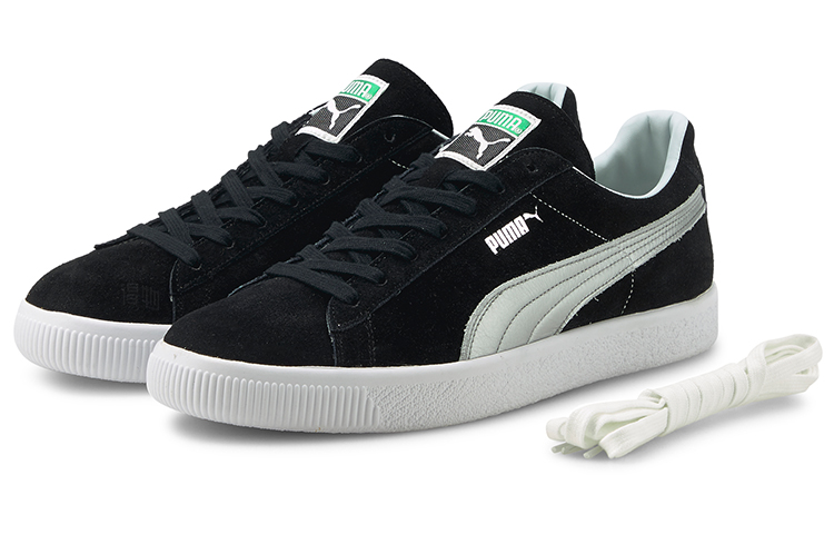 Кеды PUMA Suede (черно-серебряные) — фото 3