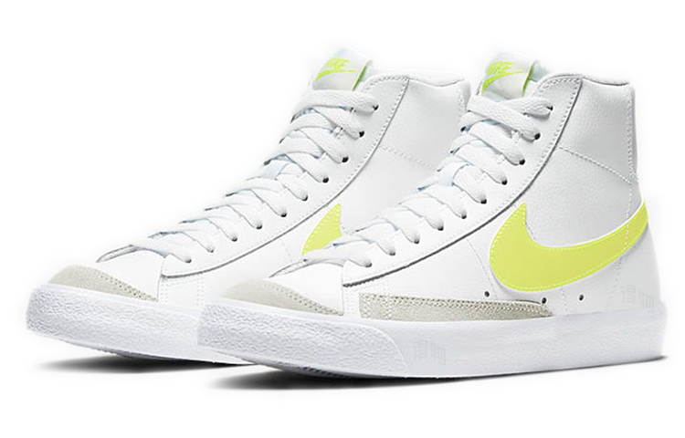Женские кеды Nike Blazer 77 "lemon Venom" (бело-желтые) — фото 3