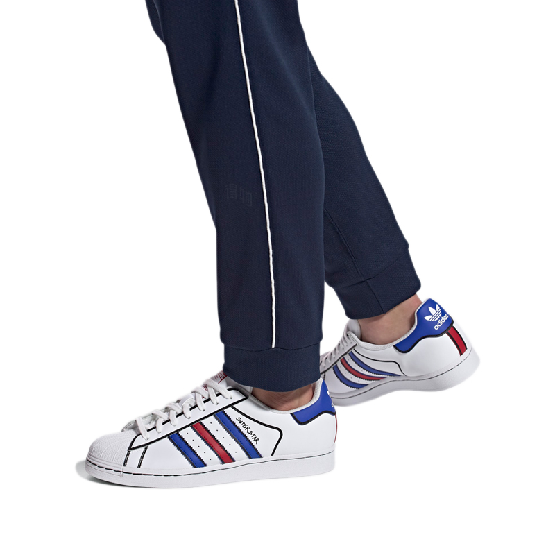 Кеды adidas originals Superstar (бело-сине-красные) — фото 7