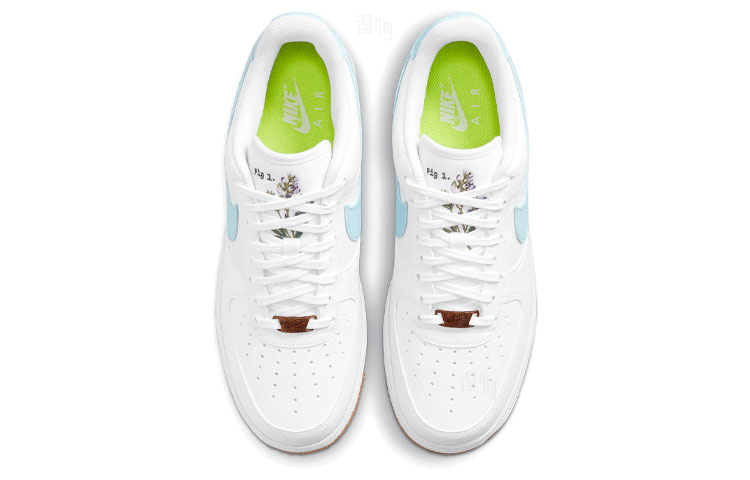 Мужские кроссовки Nike Air Force 1 '07 LV8 "Indigo" (бело-синие) — Белый / синий — фото 4