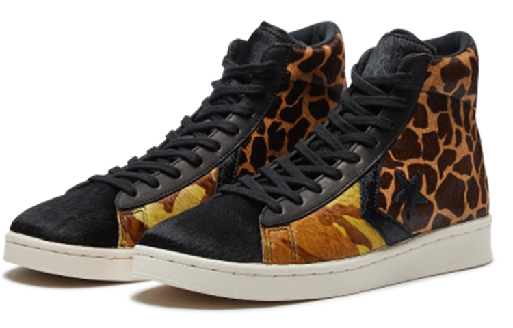 Кеды Converse Cons Pro Leather (желто-черно-белые) — Жёлтый / чёрный / белый — фото 3