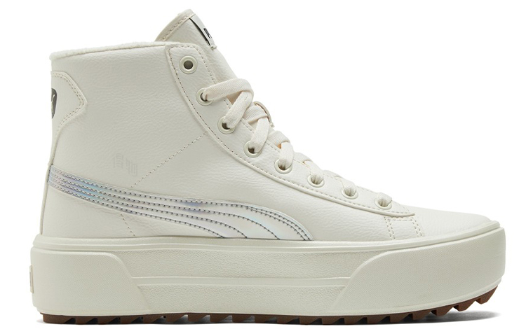 Женские кеды PUMA Kaia Mid Fur (бежевый) — фото 2