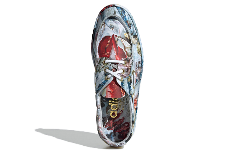 Мужские кеды adidas Saint Florent (бело-красно-синие) — фото 5