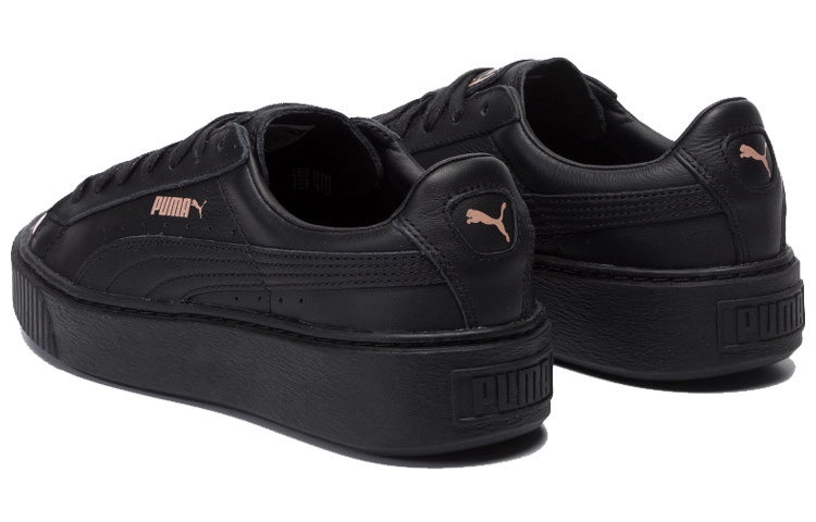 Женские кеды PUMA Platform (черно-золотые) — Чёрный / золотой — фото 4