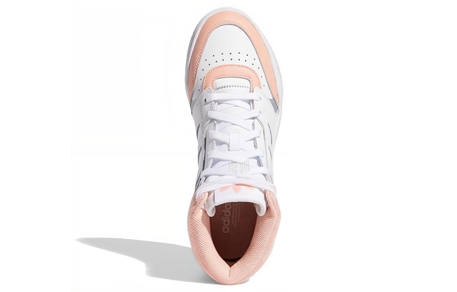 Женские кеды adidas originals (бело-оранжево-розовые) — фото 5