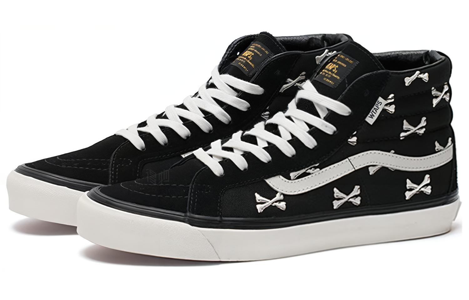 Кеды Vans SK8 bones (черно-белые) — Чёрный / белый — фото 3