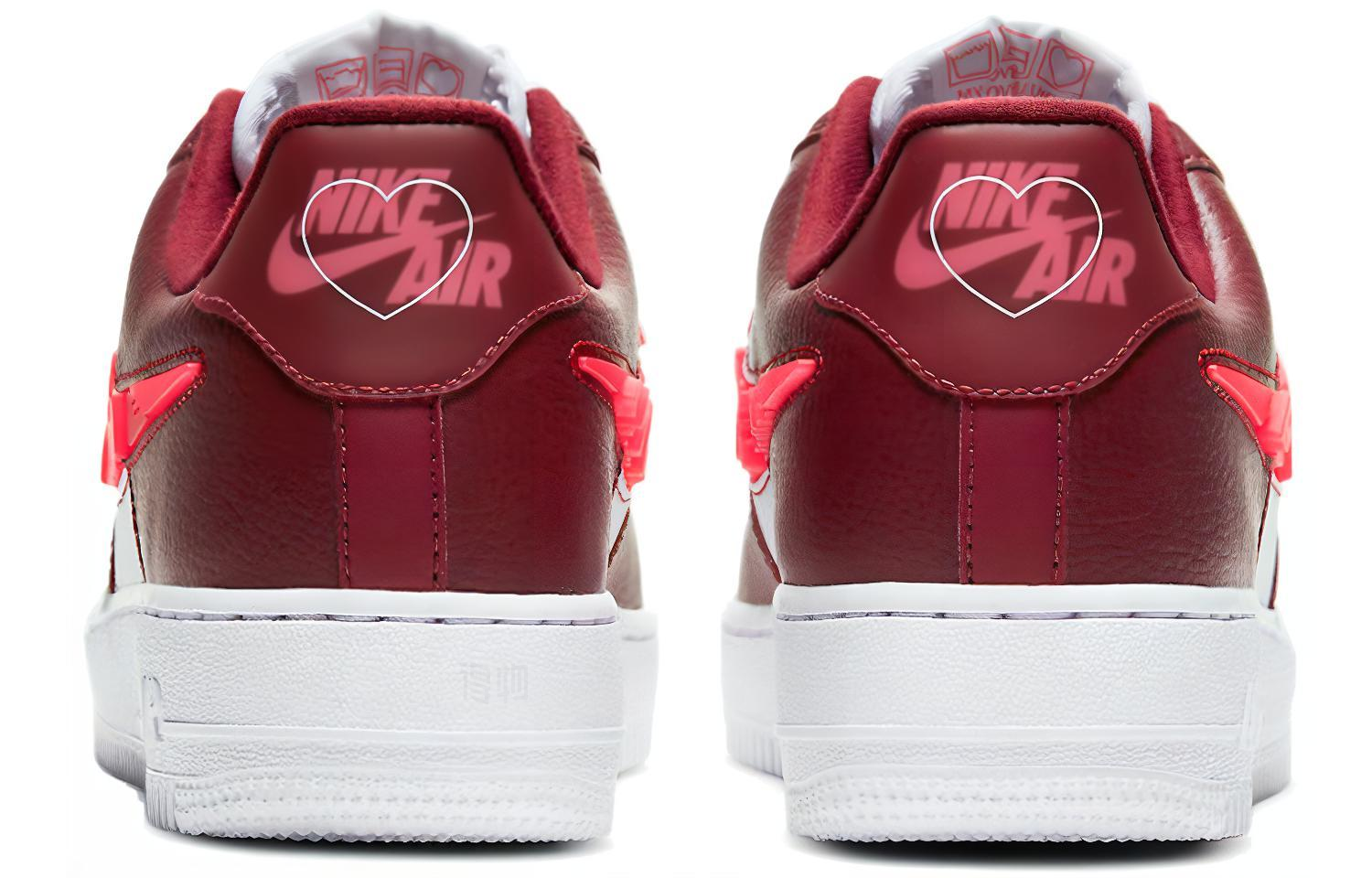 Женские кроссовки Nike Air Force 1 Love For All (красный / белый) — фото 5