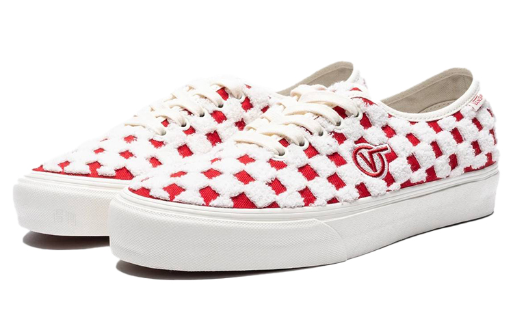 Кеды Vans Authentic One Piece One-Piece LX (красно-белые) — Красный / белый — фото 2