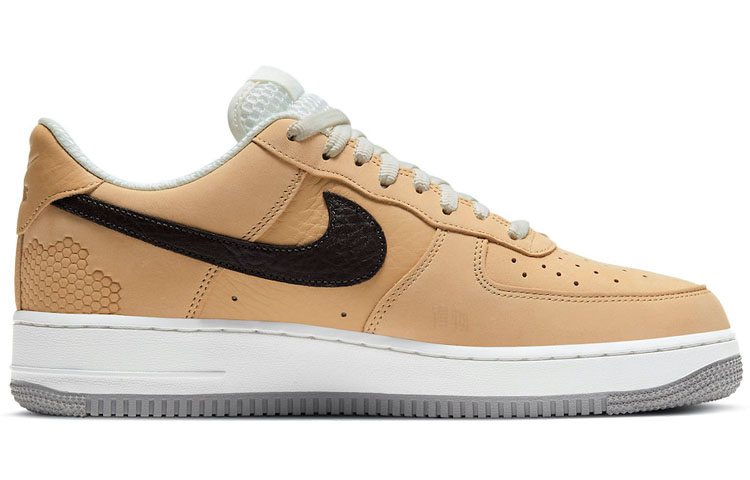 Кроссовки Nike Air Force 1 "Manchester Bee" (хакикоричневый) — фото 2